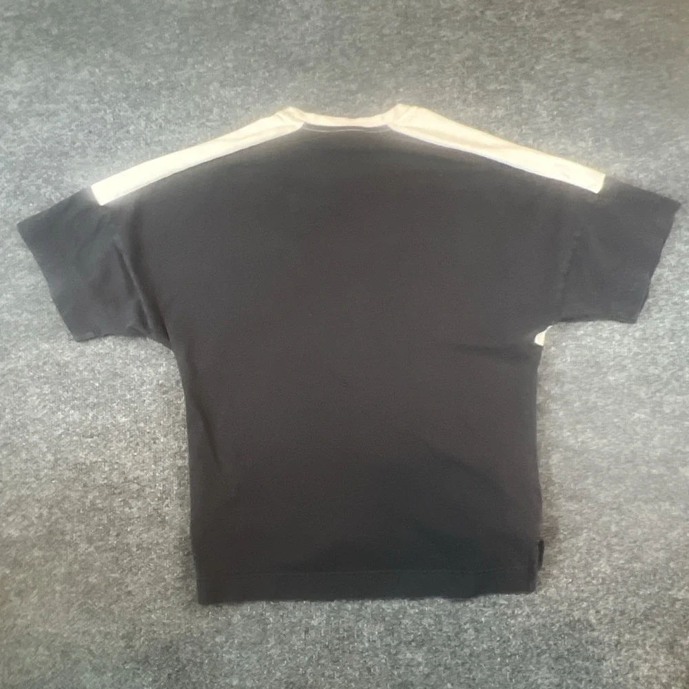 Nike Swoosh T Shirt Men S‎ Blk/Gry Cotton Short Sleeve Crewneck Tee Embroidered